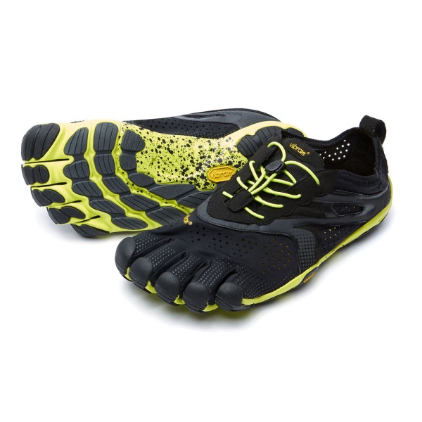 Panske Bezecke Topanky Vibram Slovensko - FiveFingers V-Run Čierne / Žlté | 4516HMFOL